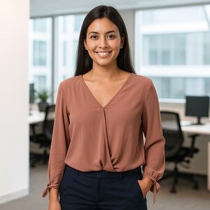 Elegant Shein Pink  Women's Business Casual Top Small